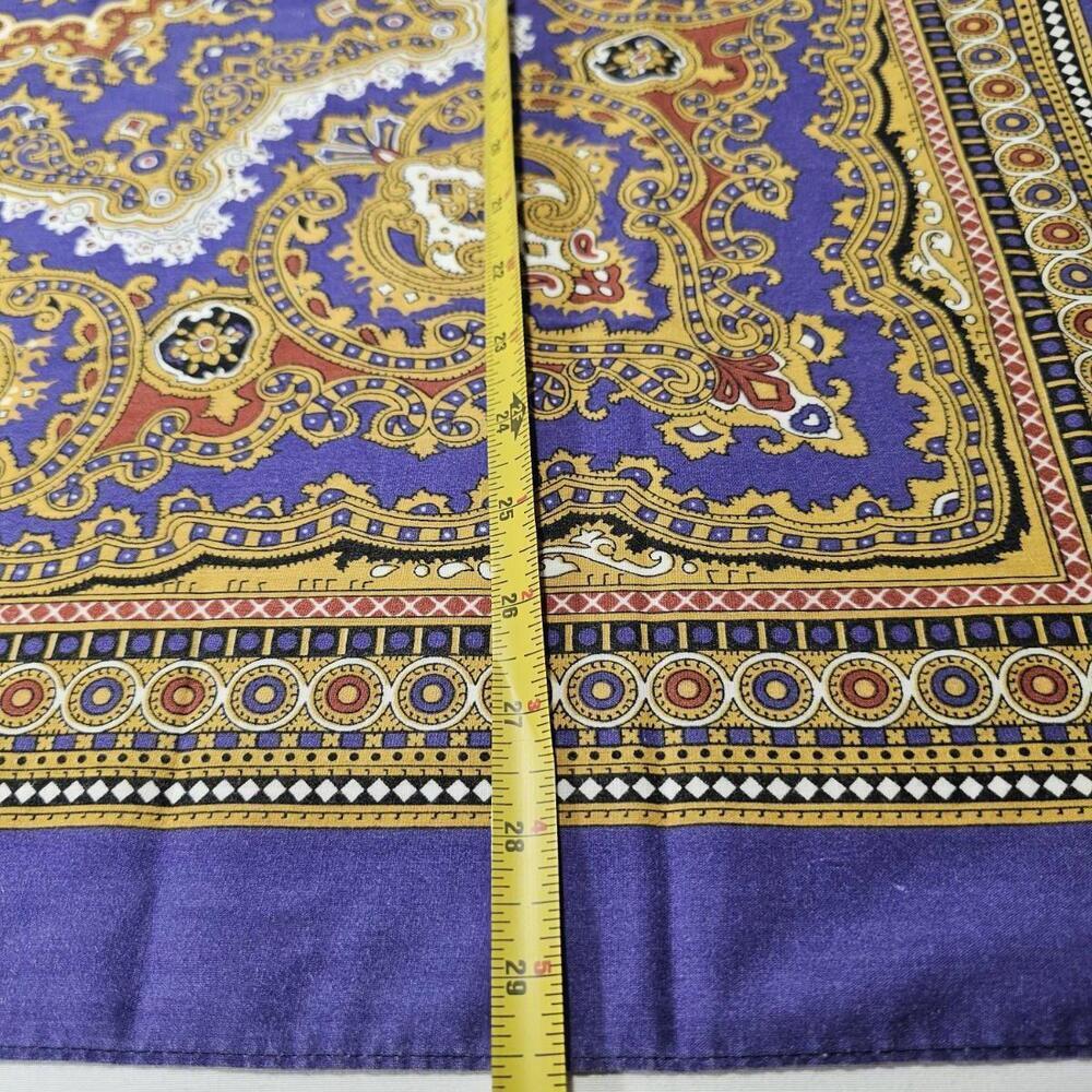 Large Colorful Graphic Paisley Purple Bandana Head Wrap Top Biker Scarf Large - Picture 6 of 6